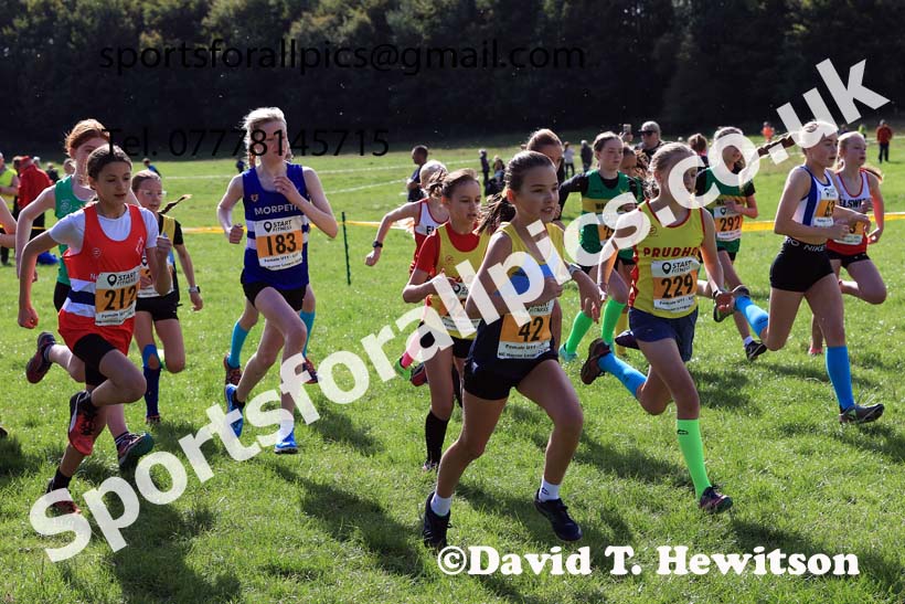 Girls under-13s 2024 Start Fitness NEHL, Thornley Hall Farm, Peterlee, Saturday, September 28th.   Photo: David T. Hewitson/Sports for All Pics